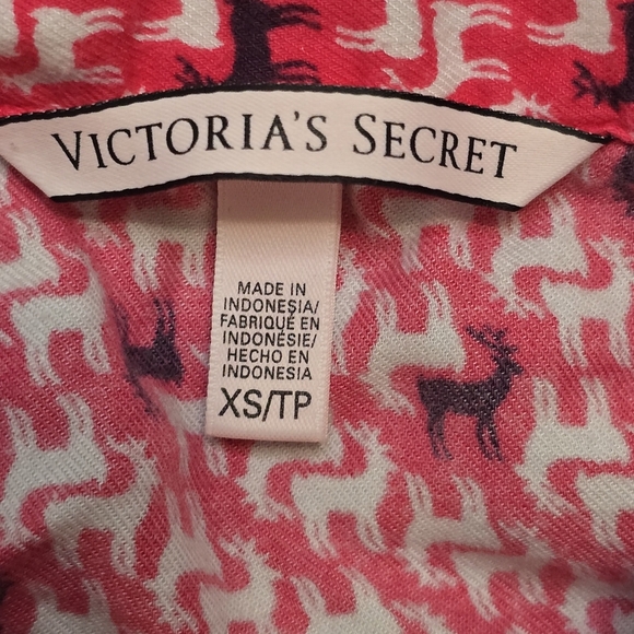 Victoria's Secret Deer 2 Piece Pajamas Pink White Black Size XS - Picture 14 of 16